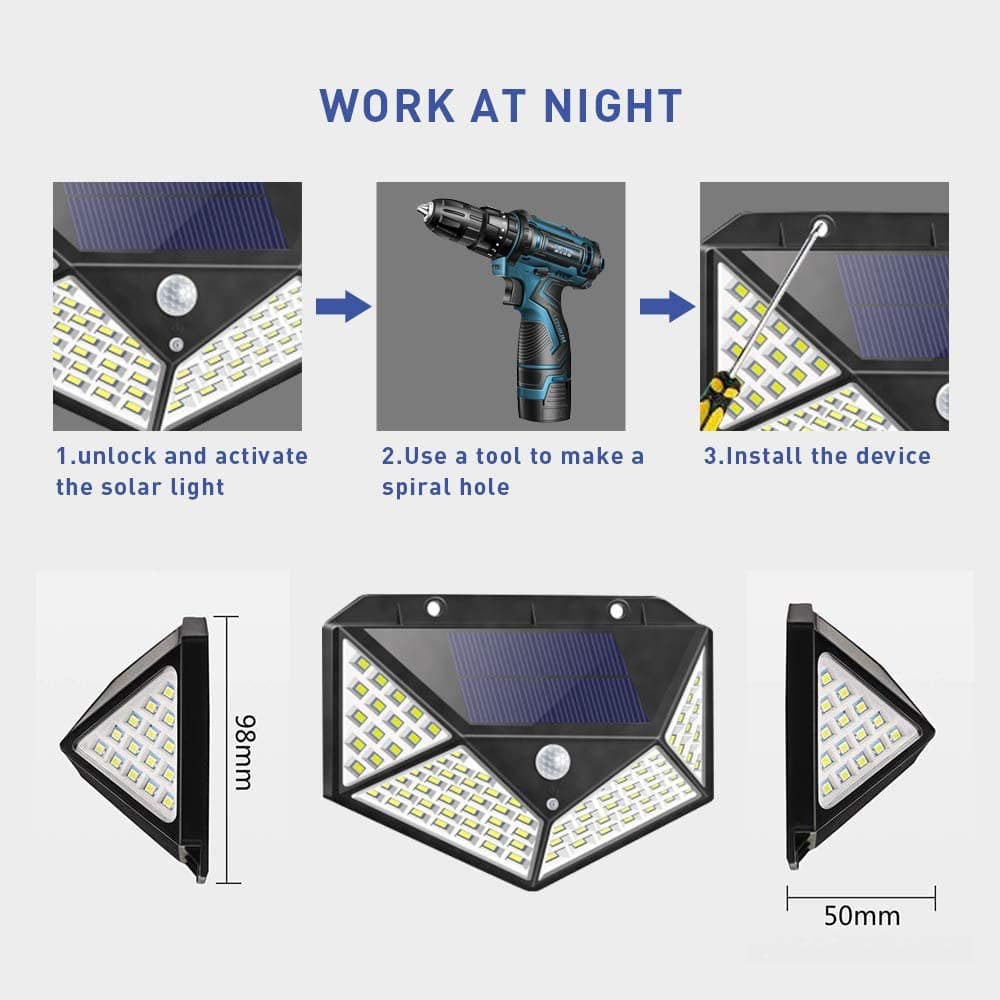 ☀️ Solar Motion Wall Light | 140 LED