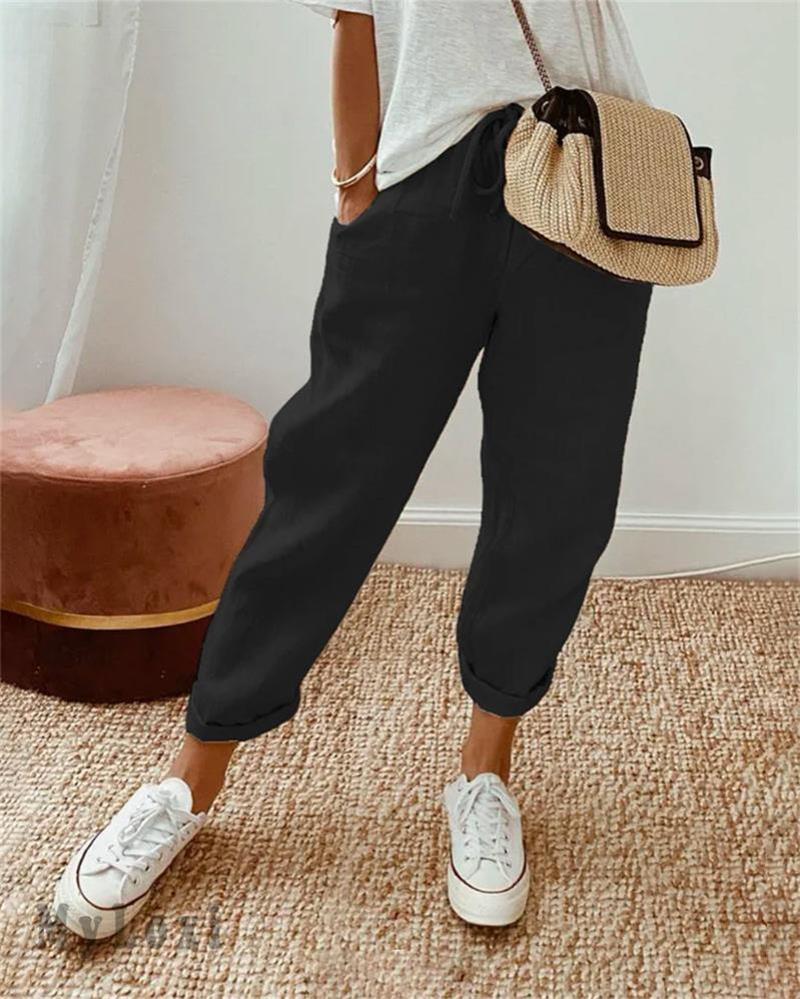🥳2026 HOT SALE🥳💞50K+ SOLD!🦋👵 50% OFF – Just £14.99! Ankle-Length Cotton Linen Pants – Breathable, elegant & kind to skin. High-waisted fit flatters every shape. A little treat for yourself or a thoughtful gift. 🌸✨