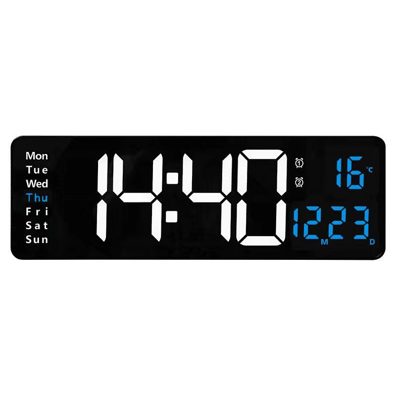 ๐ 2026 Sale โ Over 31,000 Sold! ๐ 16" Large Digital Clock with Temperature, Date, Auto DST, Night Light, Auto Brightness Dimmer
