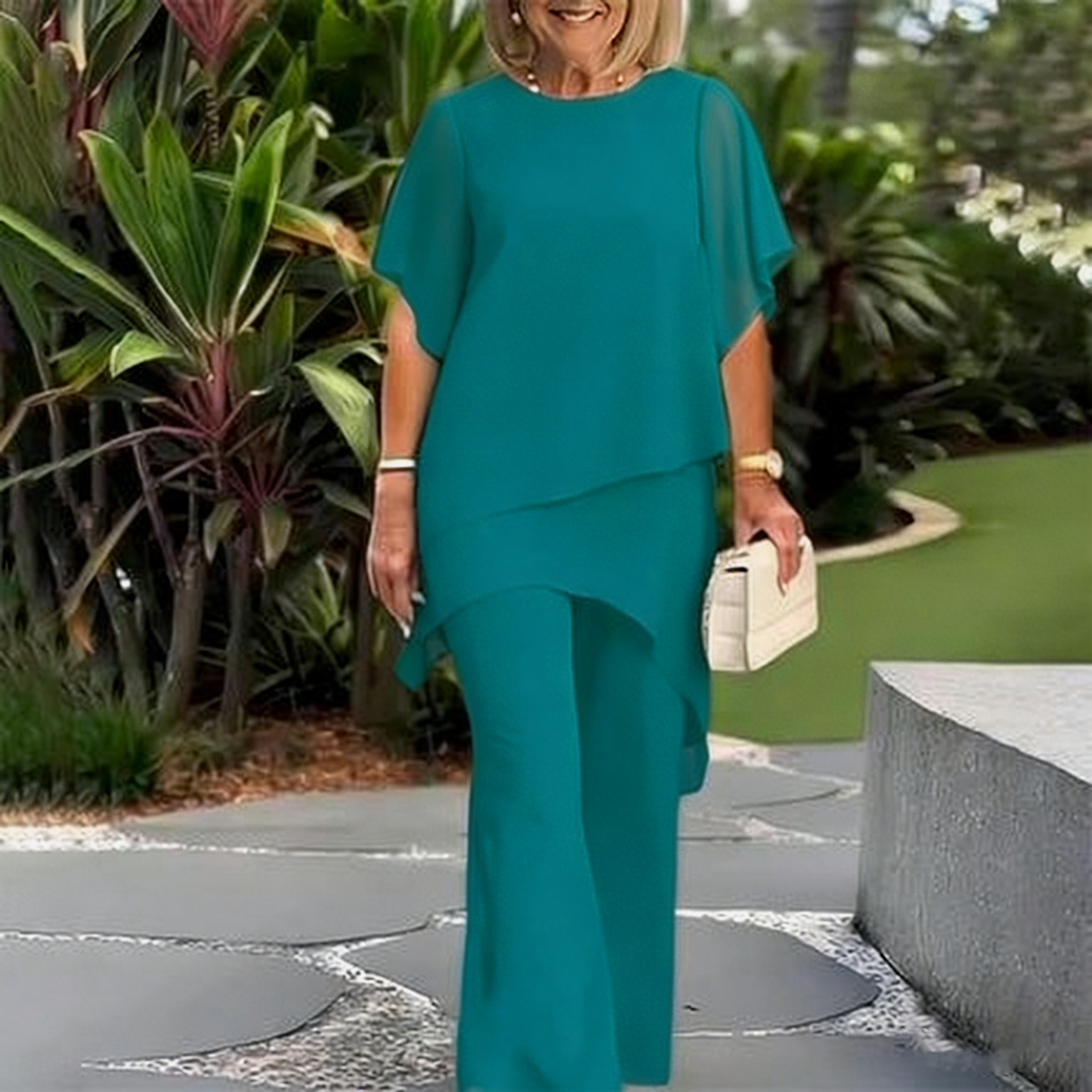 š„2026 HOT SALE 50% OFFš„Charming Irregular Top & Wide Leg Pants Set