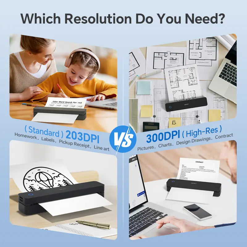 Portable Wireless Bluetooth Thermal Printer