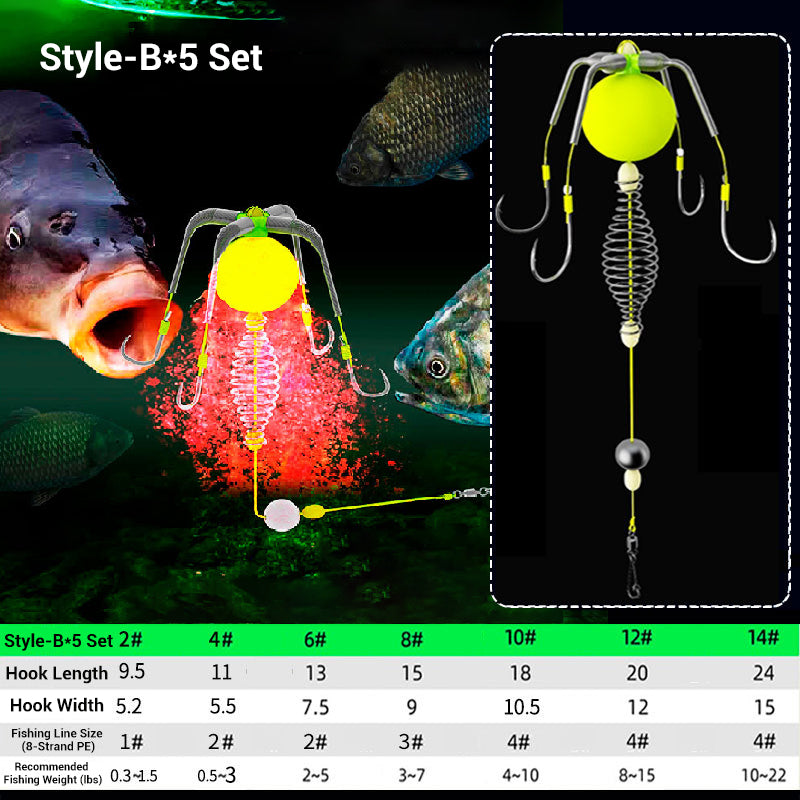 💯Limited Time Half Price-Four Hook Anti-tangle Fishing Kit