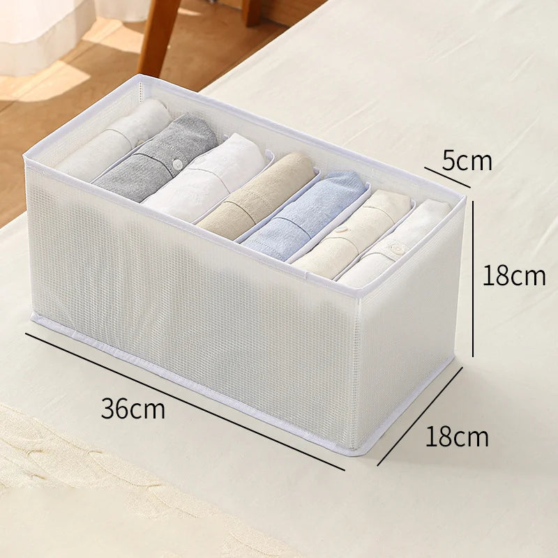 👕 7-Grid Wardrobe Organizer | Space-Saving Storage