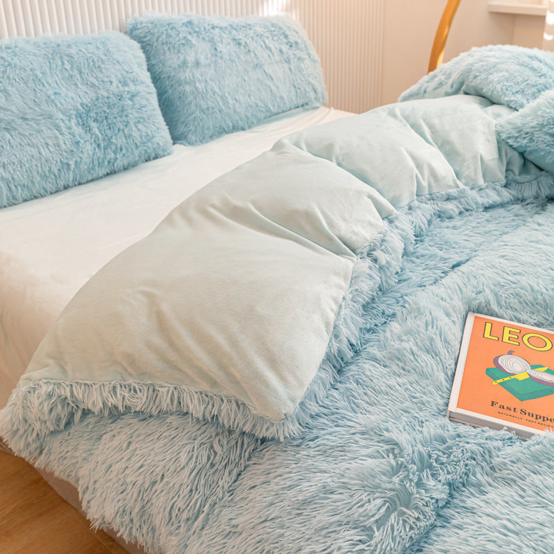 🛏️ 50% OFF! 🎁 Winter Plush Bedding Set – 4‑piece, warm & cozy ✨