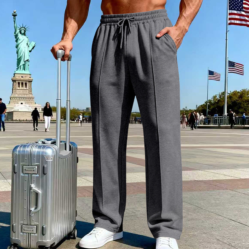 🔥While Supplies Last 50% OFF!🎉 Men's Elastic Waist Drawstring Straight Leg Pants