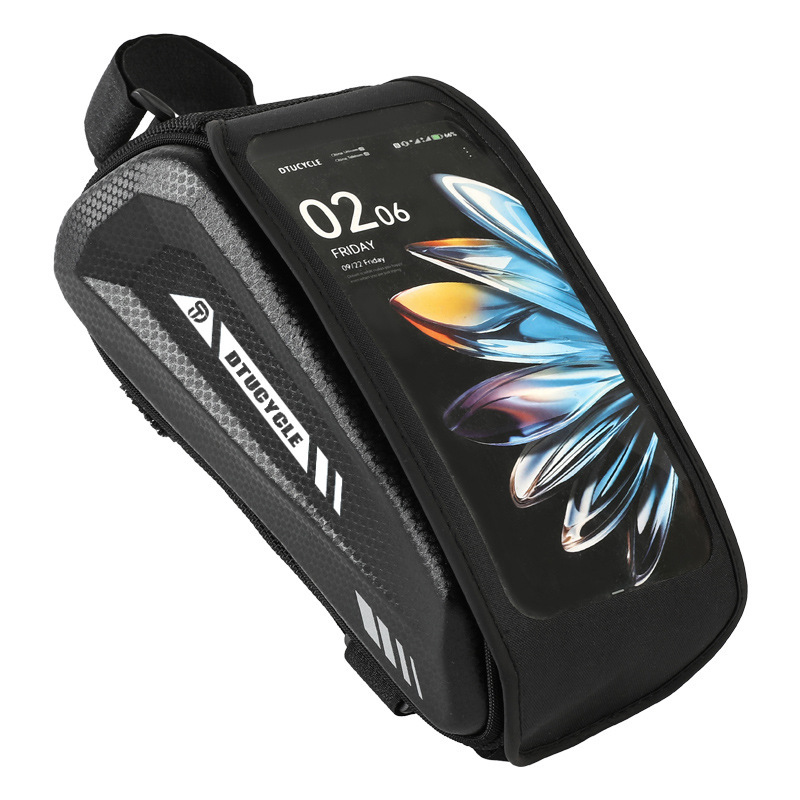 🚴♂️50% OFF!📱Water-Resistant Large Capacity Bicycle Bag – Touch-Sensitive Phone Pouch, Slim Top-Tube Design & Dual Zippers🌧️