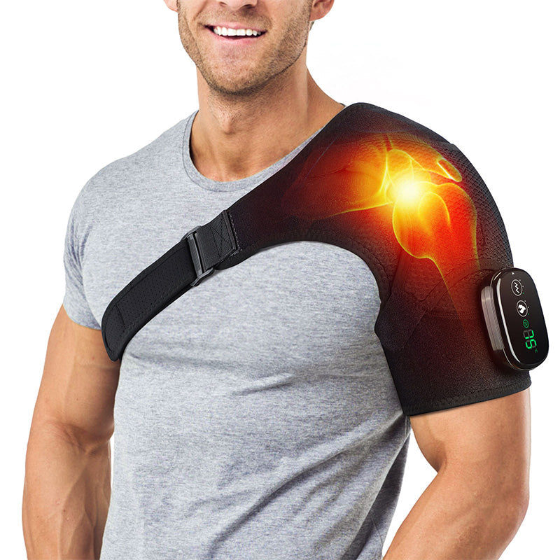 Heated Shoulder Brace with Vibration for Men & Women