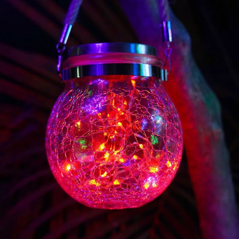 ⏳Time-Limited Special⏰☀️Solar Crackle Glass Jar Light💡