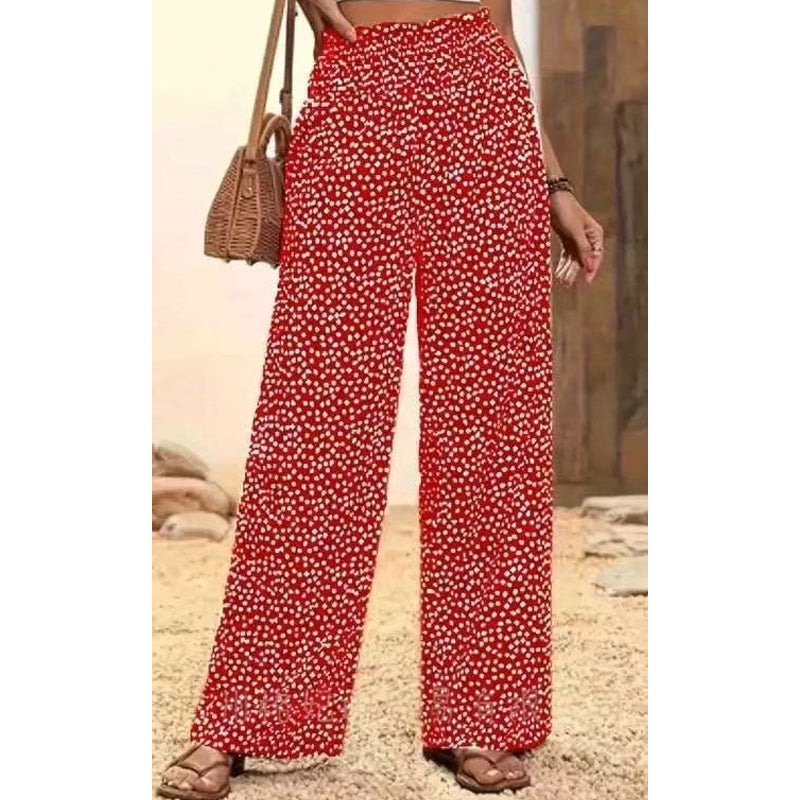 ๐ 50% OFF NOW! โจ Women's Smocked High Waist Wide Leg Pants โ Flattering Fit, Breathable Fabric & Effortless Style ๐ธ
