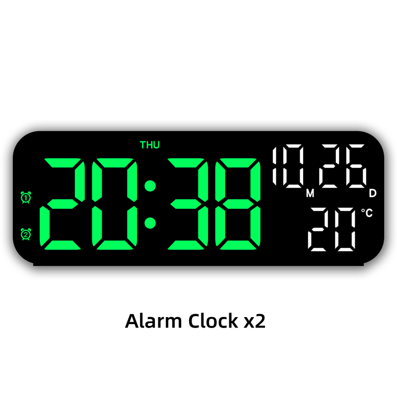 Modern LED Digital Alarm Clock with Temperature