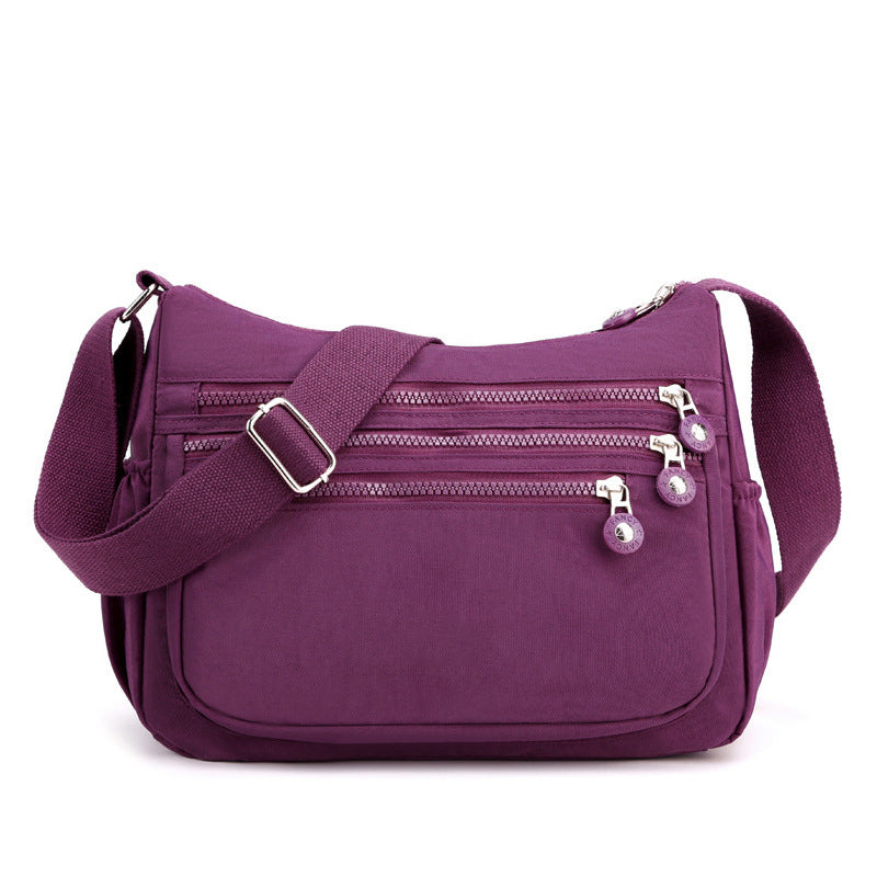 ๐60K+ SOLD!๐ Lightweight Crossbody Bag โ Multi-Pocket Nylon Shoulder Purse, Water-Resistant, Adjustable Strap โ Perfect for Travel, Daily Commute (Black, Dark Blue, Blue-Green, Dark Purple)