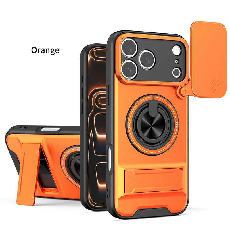 ⨠4-in-1 Protective Case â Slider, Ring Holder, Magnet, 5 Colors đ§