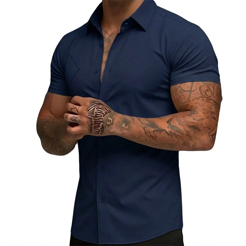 ๐ 50% OFF NOW! โจ Men's Slim Fit Stretch Shirt โ Soft, wrinkle-resistant & breathable โ Modern cut, perfect for office or casual wear โ all-day comfort and style ๐ฅ