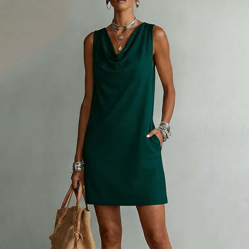 📢📢50% OFF !! ⏰Elegant Slim Fit Cowl Neck Dress