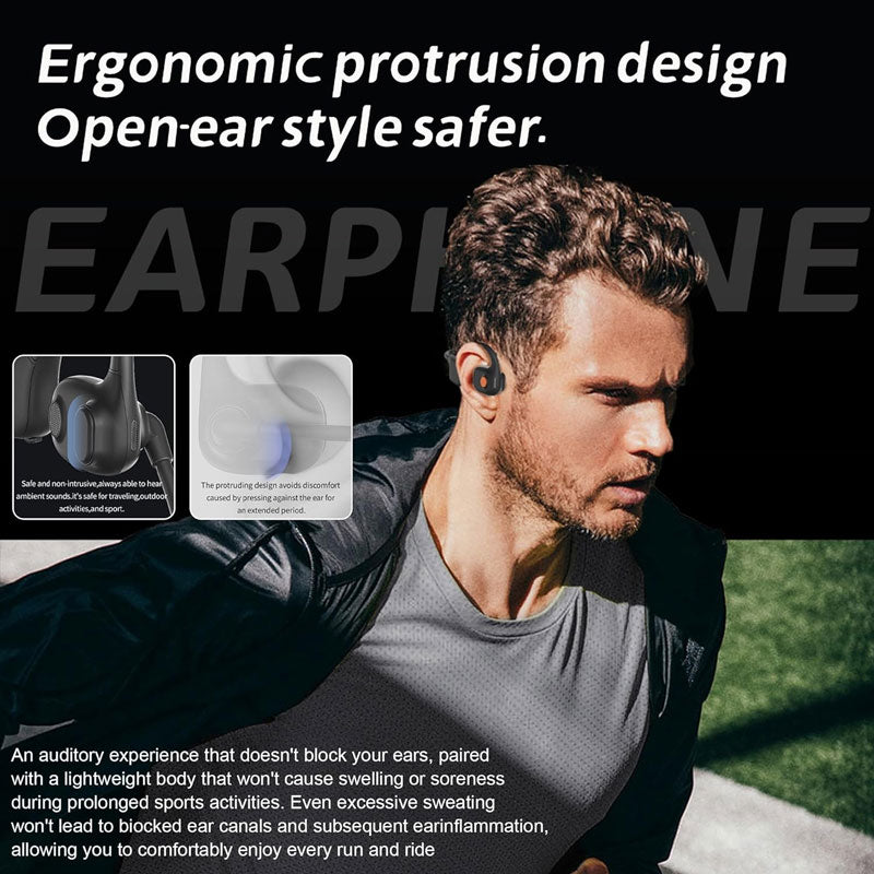 ⏳Time-Limited Special⏰Lightweight Open-Ear Headphones – Bluetooth 5.3 & Dual-DSP Mic – Noise Reduction & 11h Battery – Perfect for Calls, Walks & Work 💼