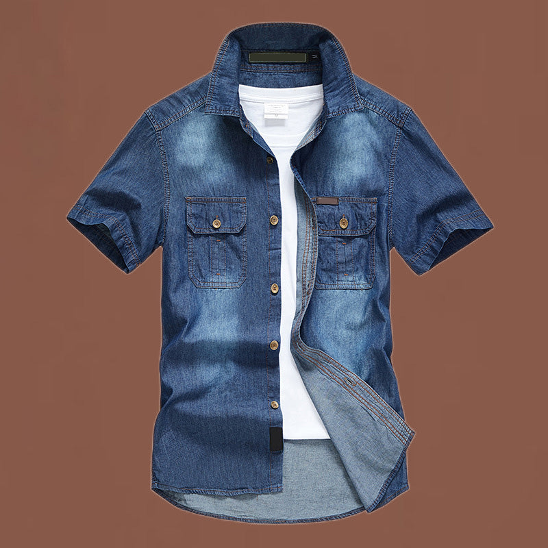 ๐๏ธ Summer Casual Shirt โ Lightweight Denim