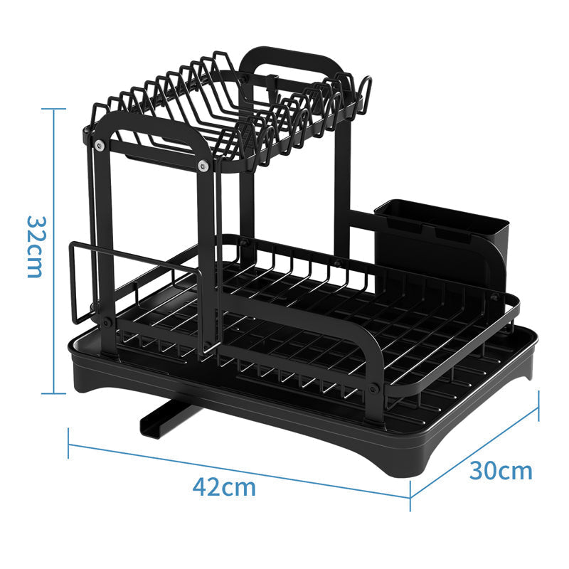 🍽️ 2026 Sale — Over 58,600 Sold! 💧 Double-Layer Kitchen Tableware Drying Rack