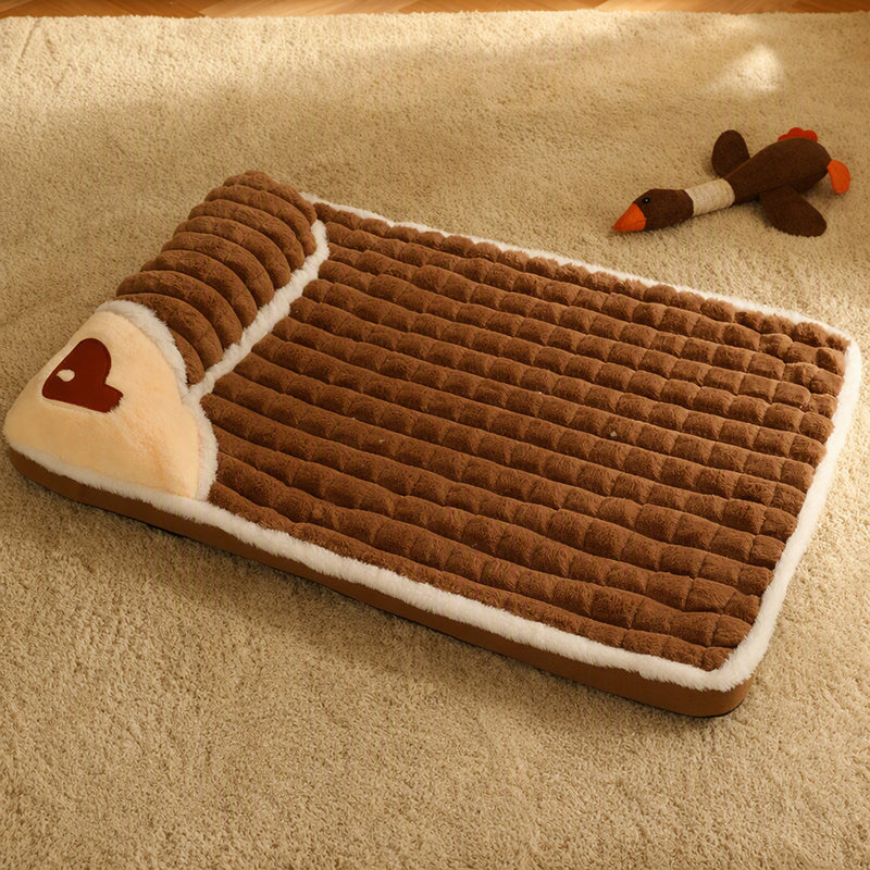 ๐พ Premium Plush Pet Sleeping Mat โ Ultra-Soft Thick Dog Crate Pad with Non-Slip Base