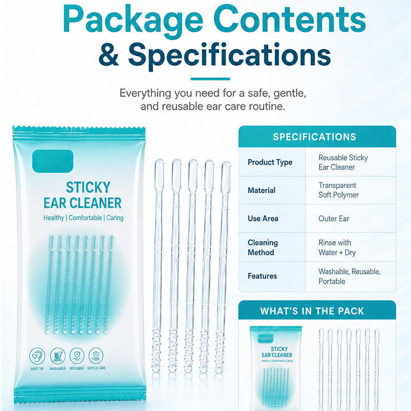 📢📢50% OFF !! ⏰Gentle Sticky Ear Cleaning Sticks for Dry Earwax