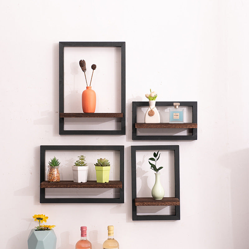 Wood Wall-Mounted Floating Shelves