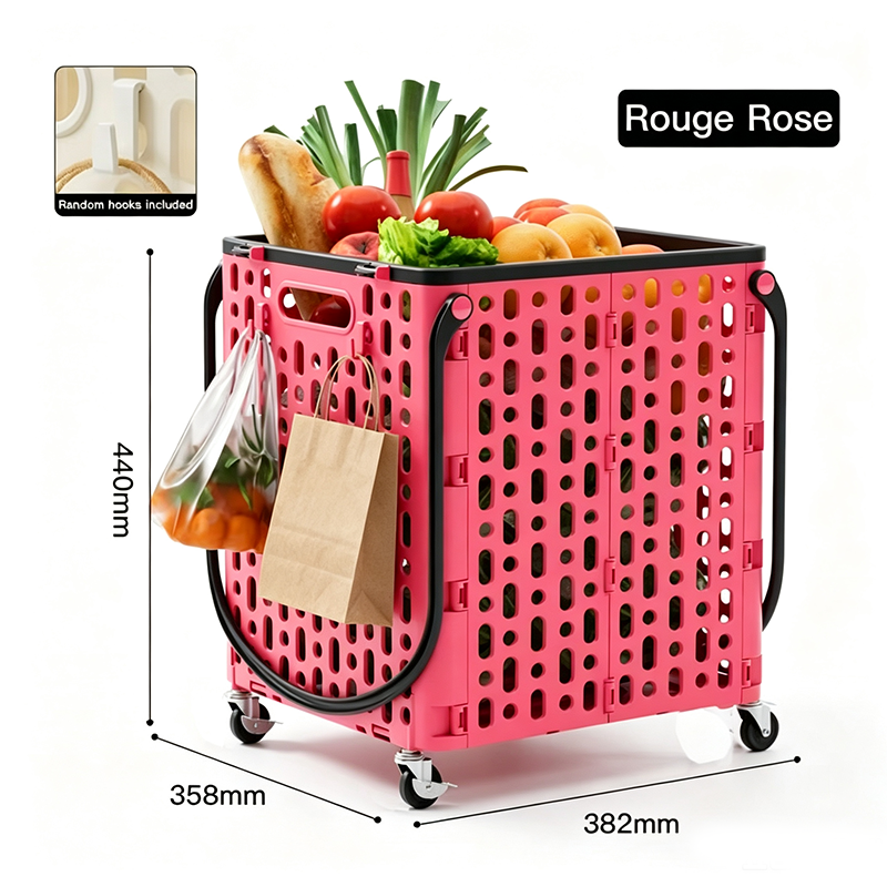 Foldable Shopping Cart with 360 Degree Swivel Wheels