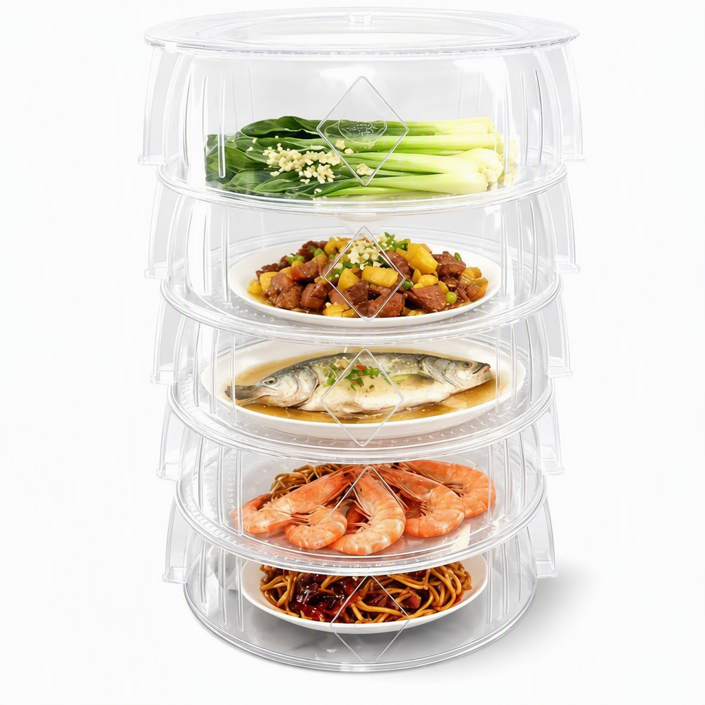 📢📢50% OFF !! ⏰Multi-Layer Stackable Microwave Food Cover