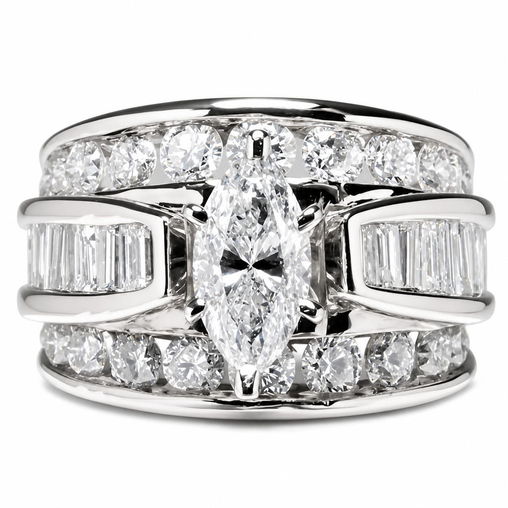 ⏳🔥LIMITED-TIME 50% OFF! ⏰Plated Cubic Zirconia Engagement Ring Fashion Jewelry💍🌸