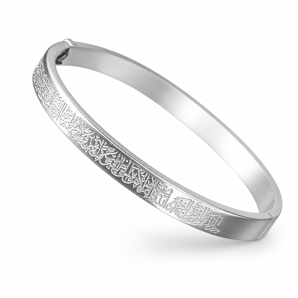 🎁Limited-Time 50% OFF✨18K Vacuum Plated Titanium Steel Bangle, Tarnish-Free Hypoallergenic Bracelet With Engraved Lettering💛