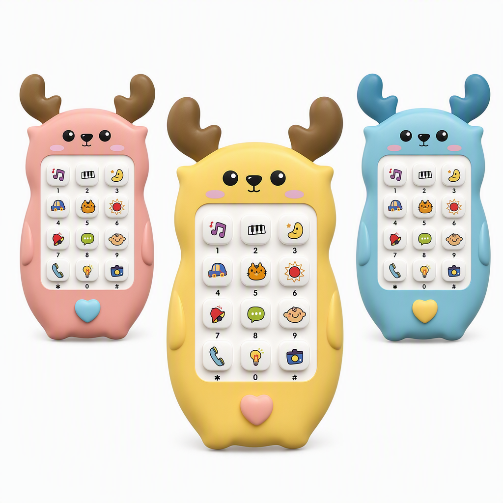 ⏳🔥LIMITED-TIME 50% OFF! ⏰👶Learn & Play: Bilingual Baby Toy Phone With Cartoon Deer – Music, Stories & Early Education For Toddlers📱