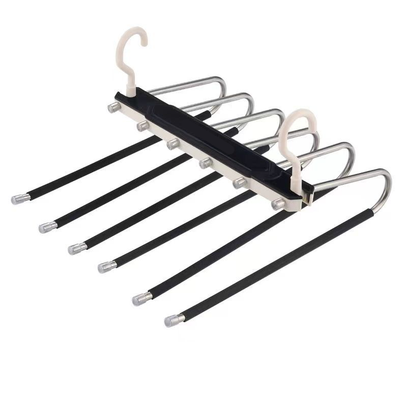 🔥50% OFF 👖 Multi-Layer Space-Saving Pants Hanger – Vertical Closet Organizer for Jeans, Trousers, Scarves & Ties, Compact Wardrobe Storage Rack ✨