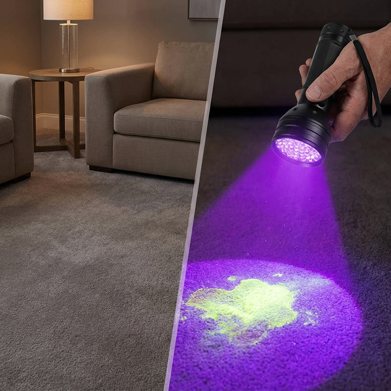 High-Power LED UV Blacklight Flashlight