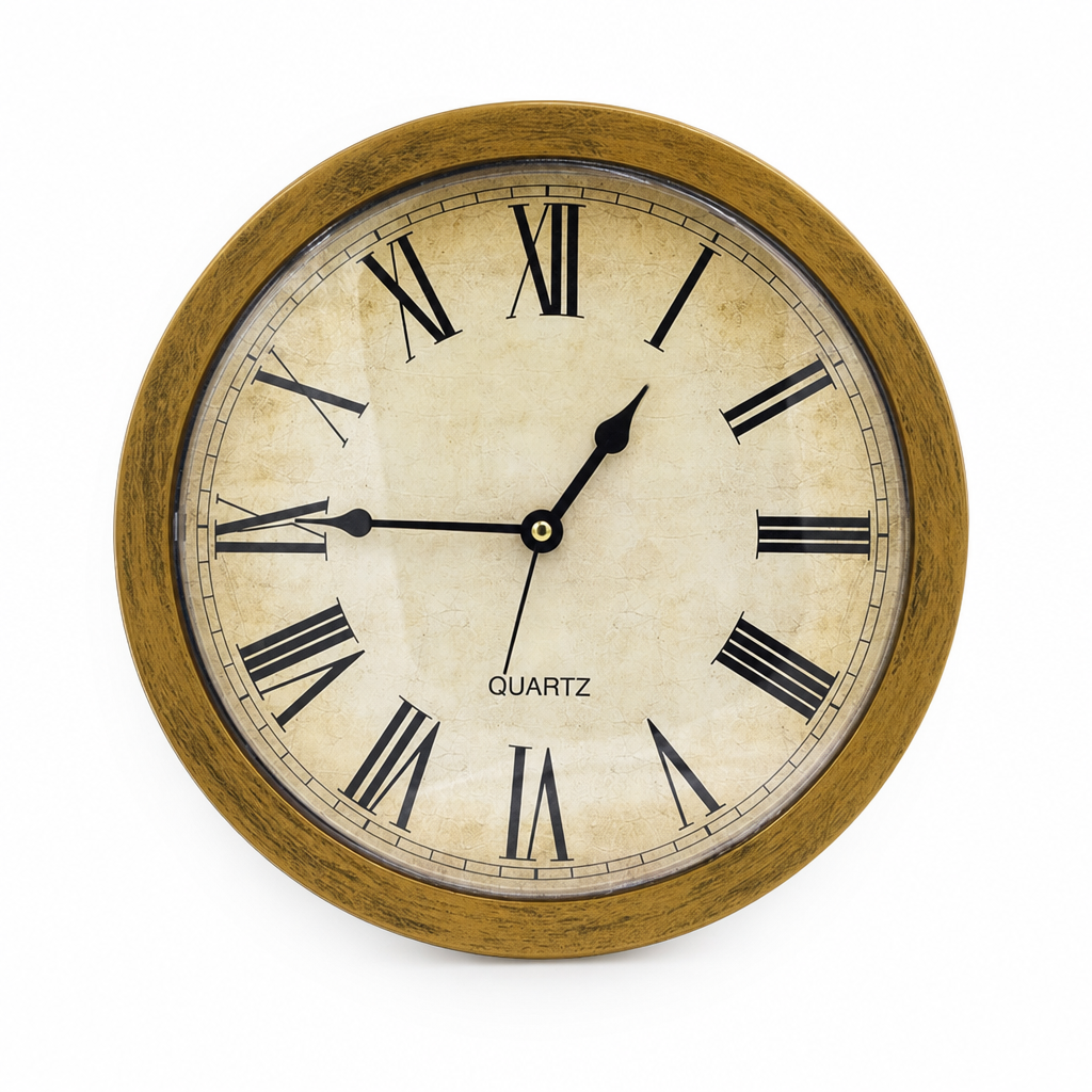 Vintage Wall Clock with Hidden Safe & Secret Valuables Compartment
