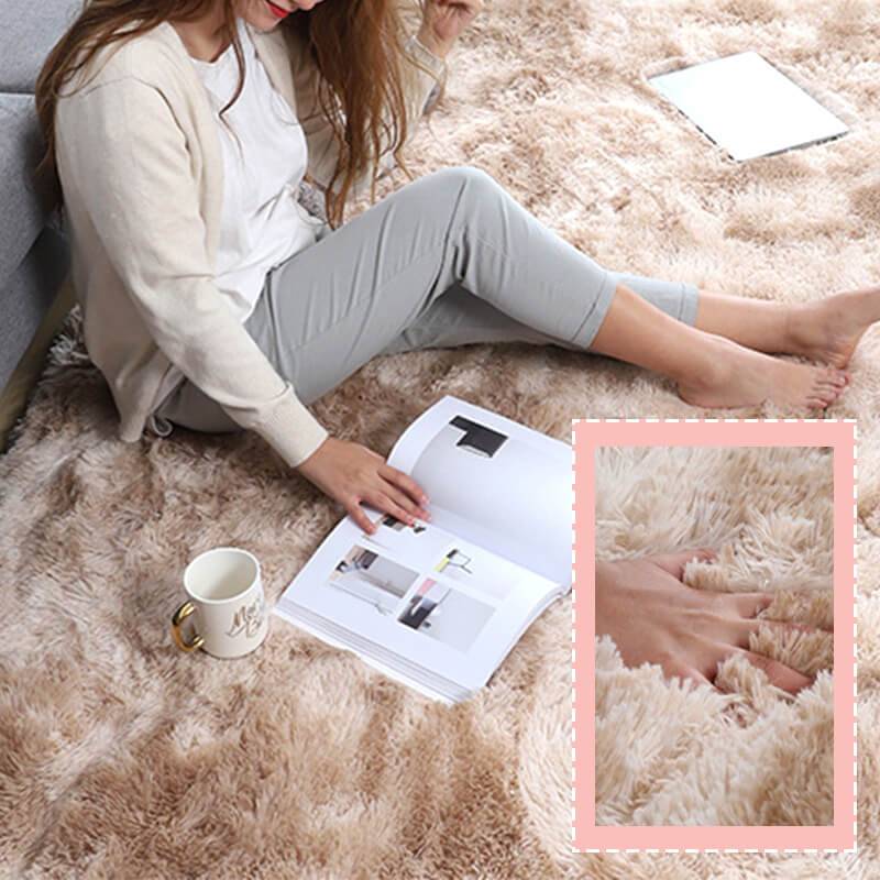⏳Time-Limited Special⏰Gradient Color Plush Floor Mat – Ultra-Soft, Non-Slip & Machine Washable for Bedroom, Nursery & Living Room! 🌈🛋️