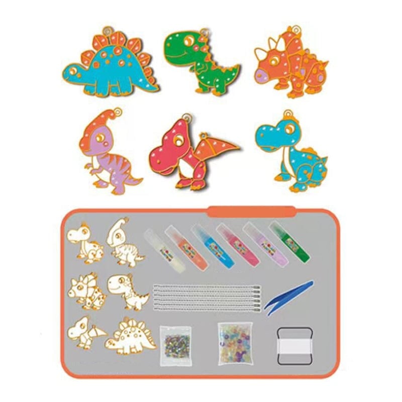 DIY Crystal Paint Arts and Crafts Set-Create Keychains & Window Art, Non-Toxic Creative Gift