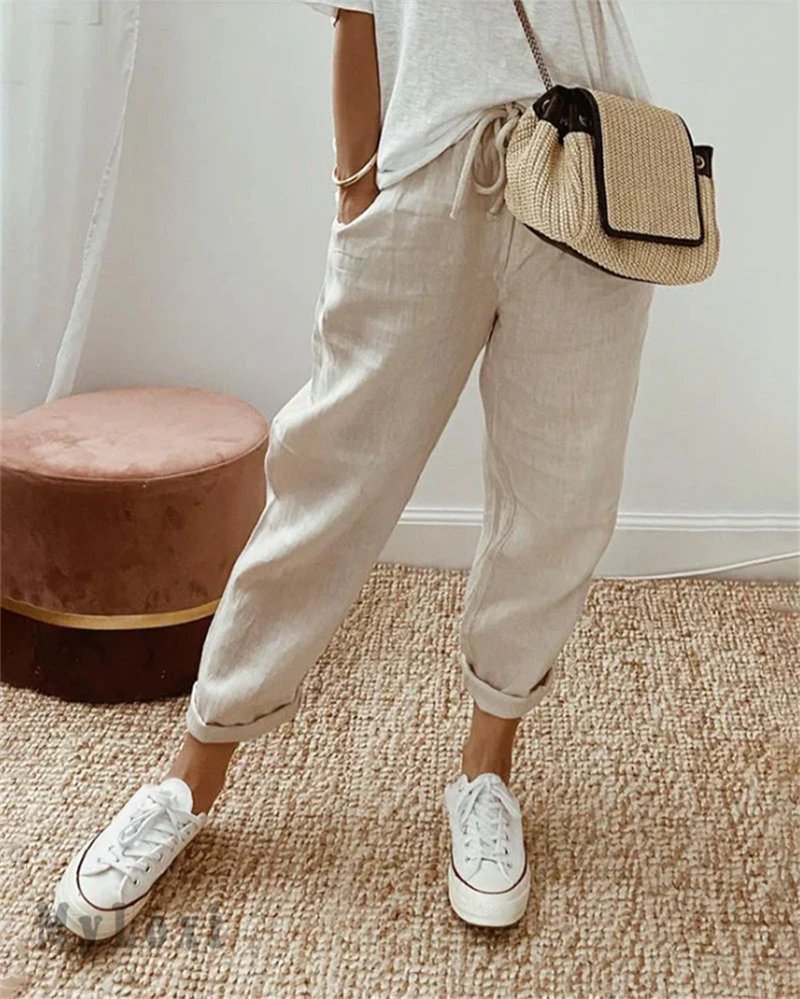 🥳2026 HOT SALE🥳💞50K+ SOLD!🦋👵 50% OFF – Just £14.99! Ankle-Length Cotton Linen Pants – Breathable, elegant & kind to skin. High-waisted fit flatters every shape. A little treat for yourself or a thoughtful gift. 🌸✨