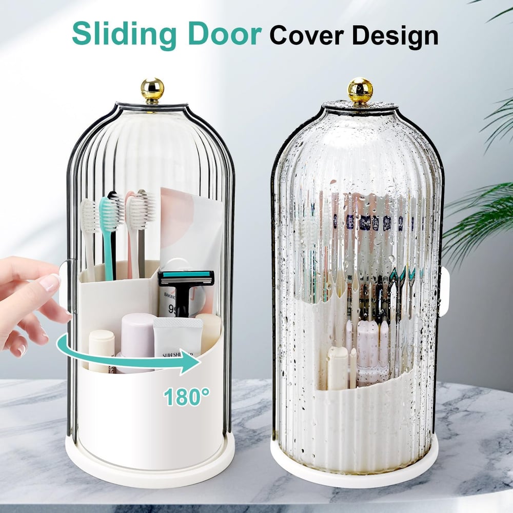 🧴 50% OFF NOW! 🏠 Sliding Lid Toothbrush Organiser – Wall-mounted, dustproof & space-saving – Perfect for small bathrooms & en-suites ✨