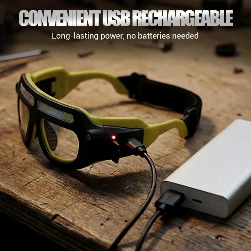 ✨Rechargeable LED headlamp in eyeglass style