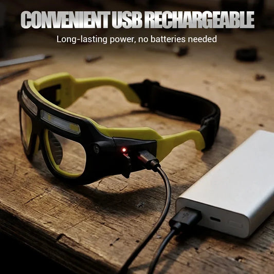 ✨Rechargeable LED headlamp in eyeglass style