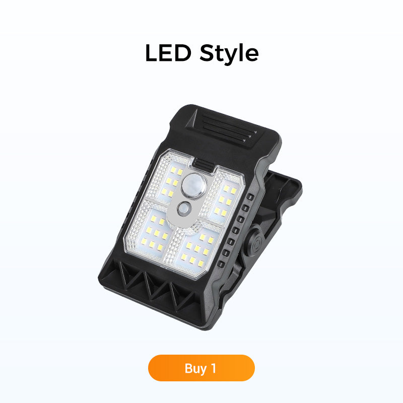 Solar Clip Light with Motion Sensor – No wiring, auto on at night. Perfect for dark steps & garden paths. 🚶‍♂️💡