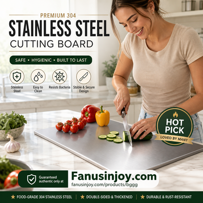 🎁2026 New Arrivals 50% OFF💥Must‑Have Cooking Tool！🥩🥦Safer, Cleaner & More Convenient!💥304 Stainless Steel Cutting Board