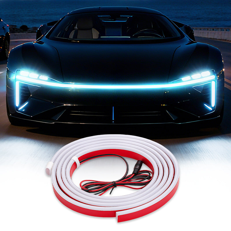 🔥【Dynamic Scan HoodBeam Kit】- 50% OFF! Light up your hood with hypnotic smooth scanning effects! ✨🚗