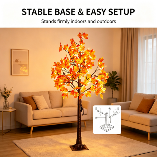 ✨ LED Maple Leaf Tree – Create a warm Thanksgiving atmosphere in your home!🍁