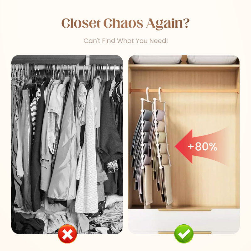 🔥 Hot Sale 50% OFF 💗Household Multifunctional Telescopic Folding Multi-layer Pants Storage Rack
