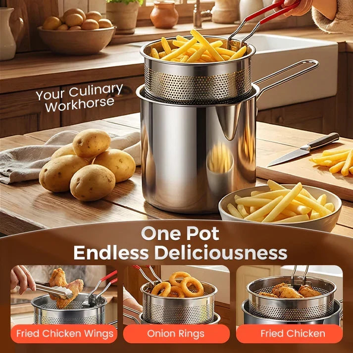 🔥Hot Sale 50% OFF🔥304 Stainless Steel Multifuntional Fryer