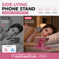 🎁2026 New Arrivals 50% OFF💥Side‑Lie Friendly Multi‑Angle Phone Stand‑3‑Mode Adjustable Desktop Phone Holder, Stable Hands‑Free Support for Bed, Sofa & Desk Use