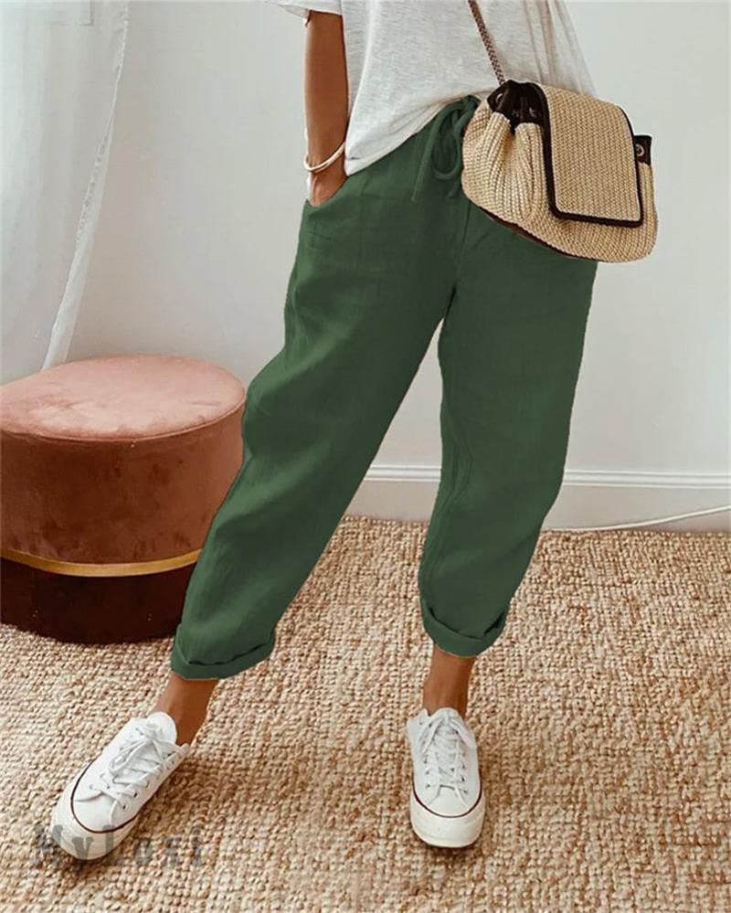 🥳2026 HOT SALE🥳💞50K+ SOLD!🦋👵 50% OFF – Just £14.99! Ankle-Length Cotton Linen Pants – Breathable, elegant & kind to skin. High-waisted fit flatters every shape. A little treat for yourself or a thoughtful gift. 🌸✨
