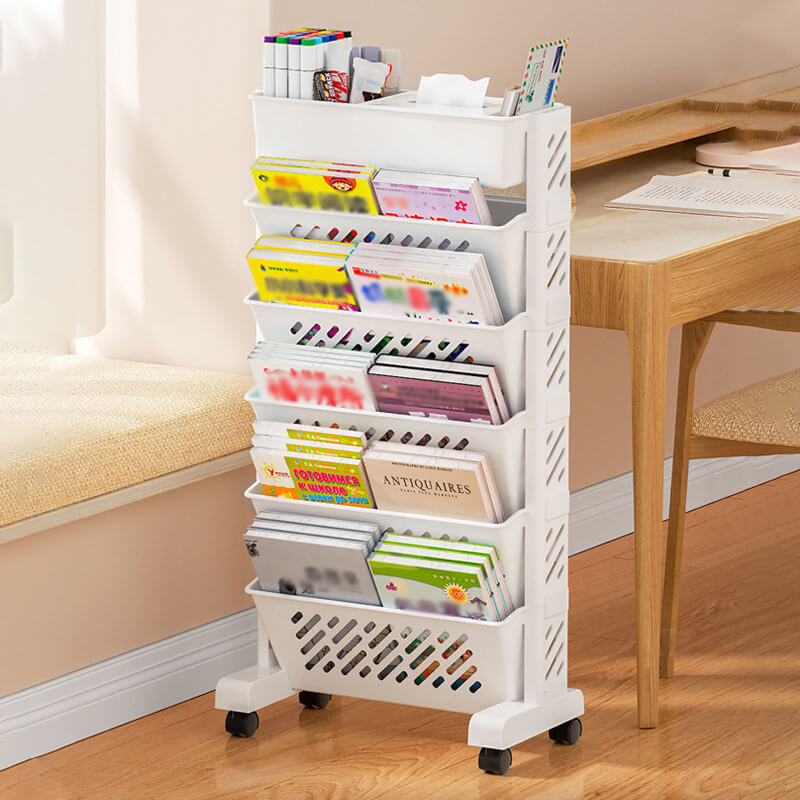 📚 Simple Movable Bookshelf on Wheels – Easy & Space-Saving Storage ✨