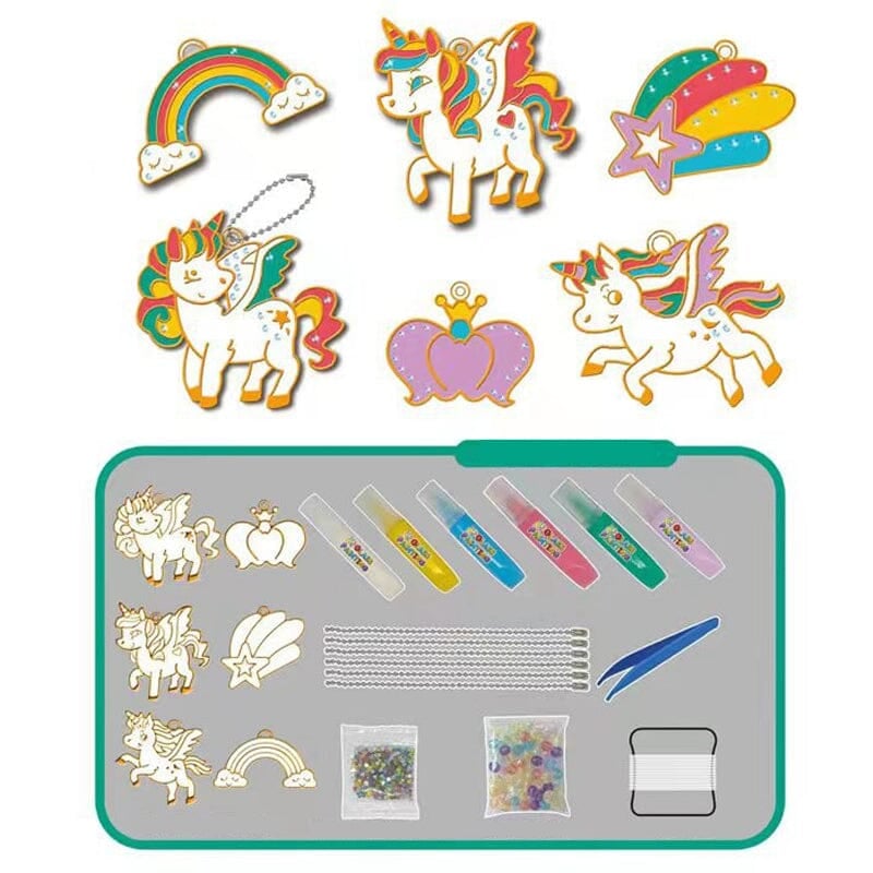 DIY Crystal Paint Arts and Crafts Set-Create Keychains & Window Art, Non-Toxic Creative Gift