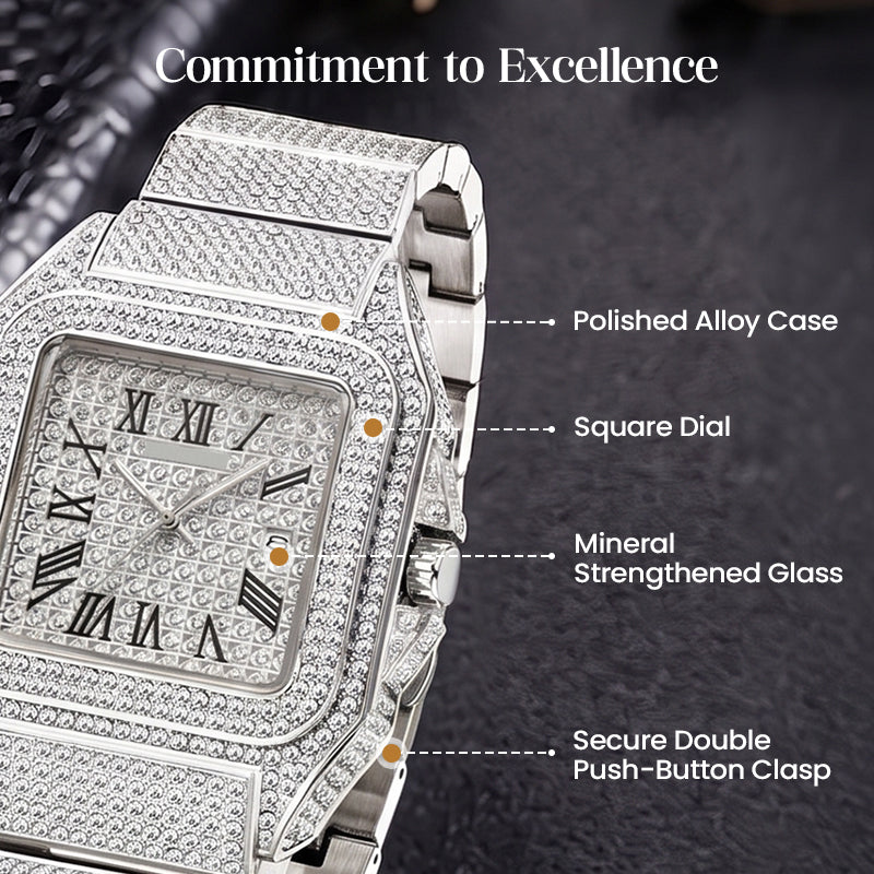 🎁2026 New Arrivals 50% OFF💥Luxury Square Rhinestone Watch – Elegant Sparkle for Every Occasion✨
