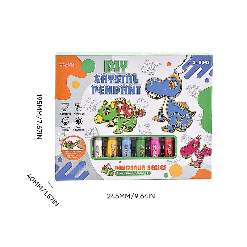 DIY Crystal Paint Arts and Crafts Set-Create Keychains & Window Art, Non-Toxic Creative Gift